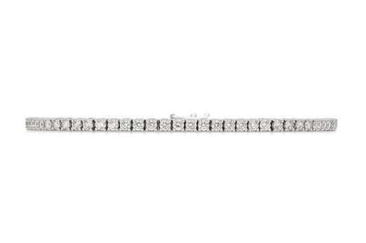 18K White Gold Tennis Bracelet