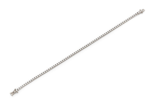 18K White Gold Tennis Bracelet