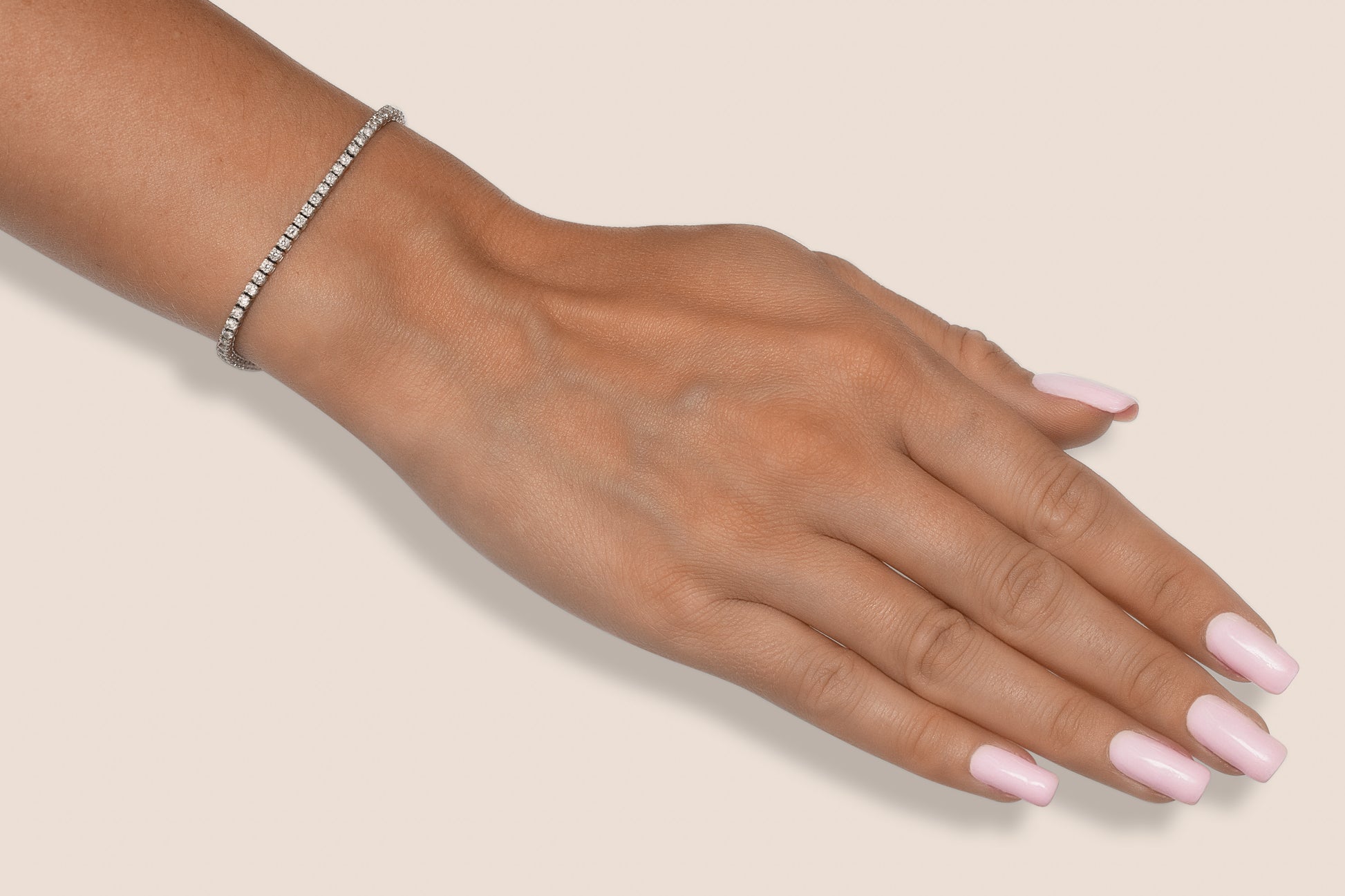 18K White Gold Tennis Bracelet