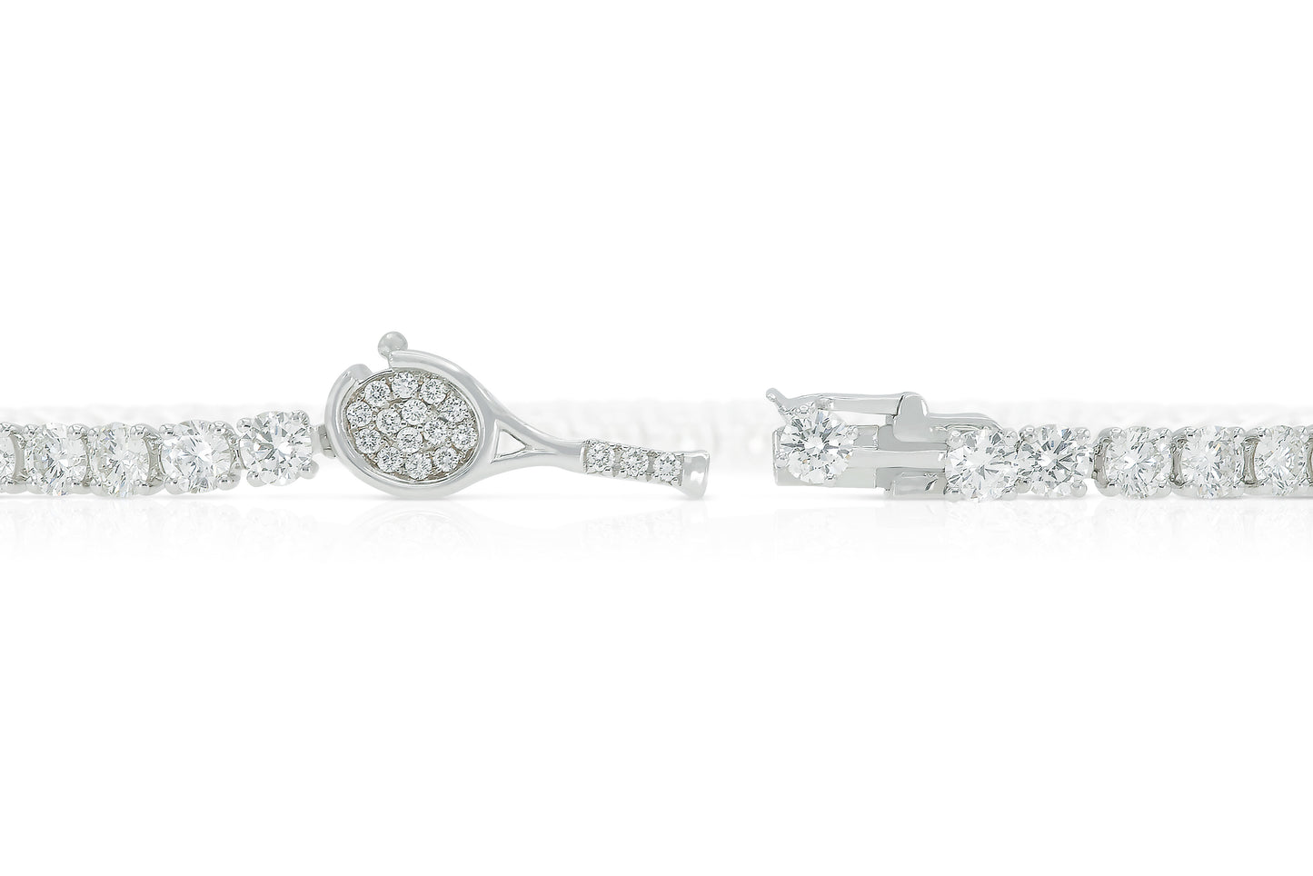 18K White Tennis Bracelet Tw. 6.19 carat