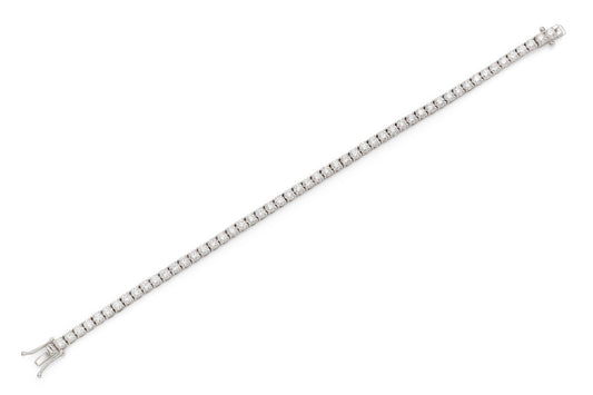 18K White Gold Tennis Bracelet