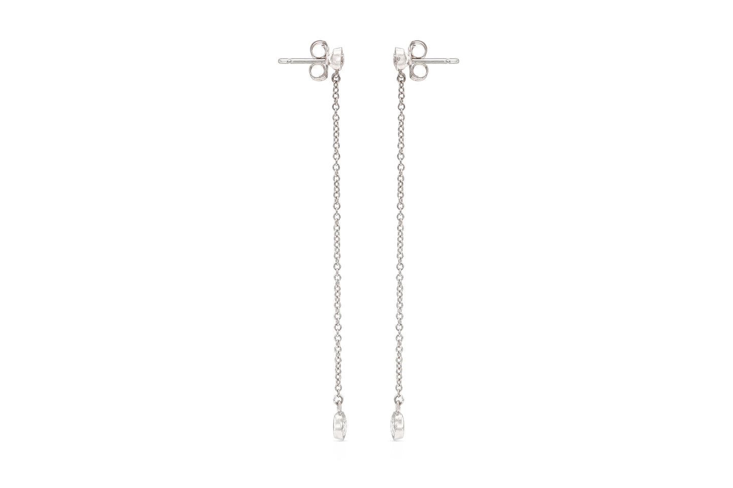 18K White Gold Diamond Earrings