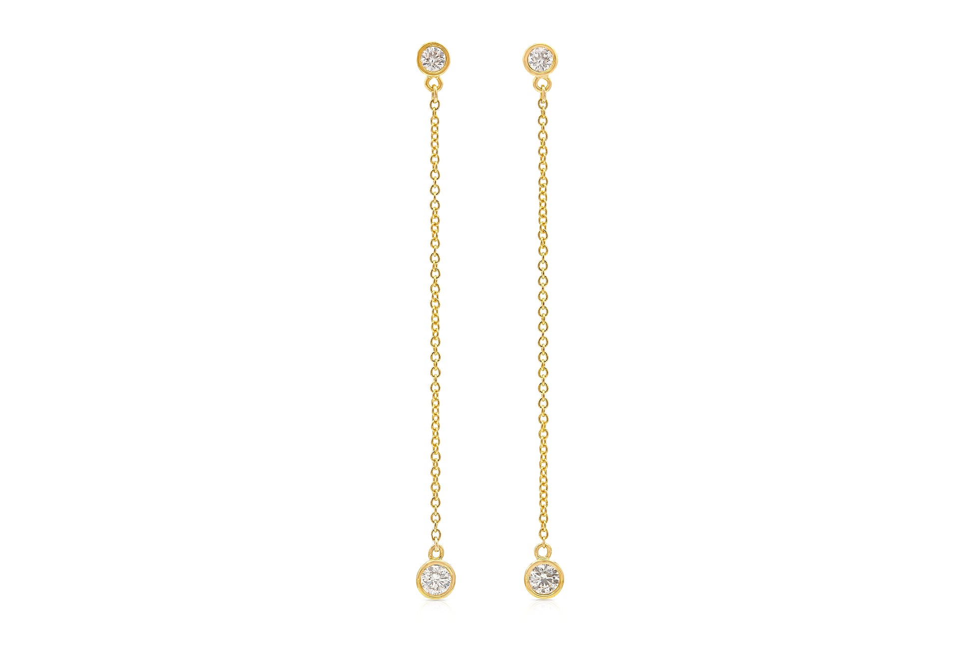 18K Yellow Gold Diamond Earrings