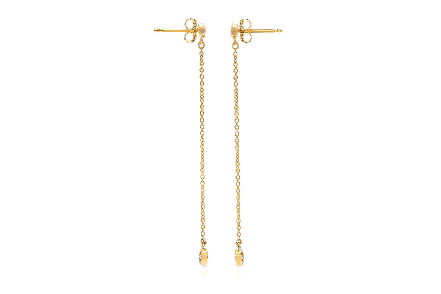 18K Yellow Gold Diamond Earrings