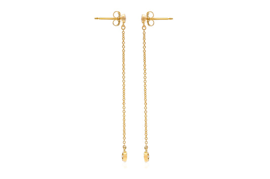 18K Yellow Gold Diamond Earrings