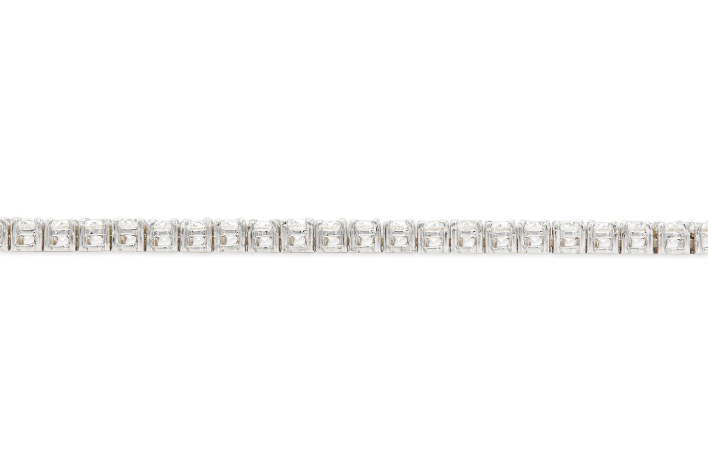 18K White Gold Classic Tennis Necklace