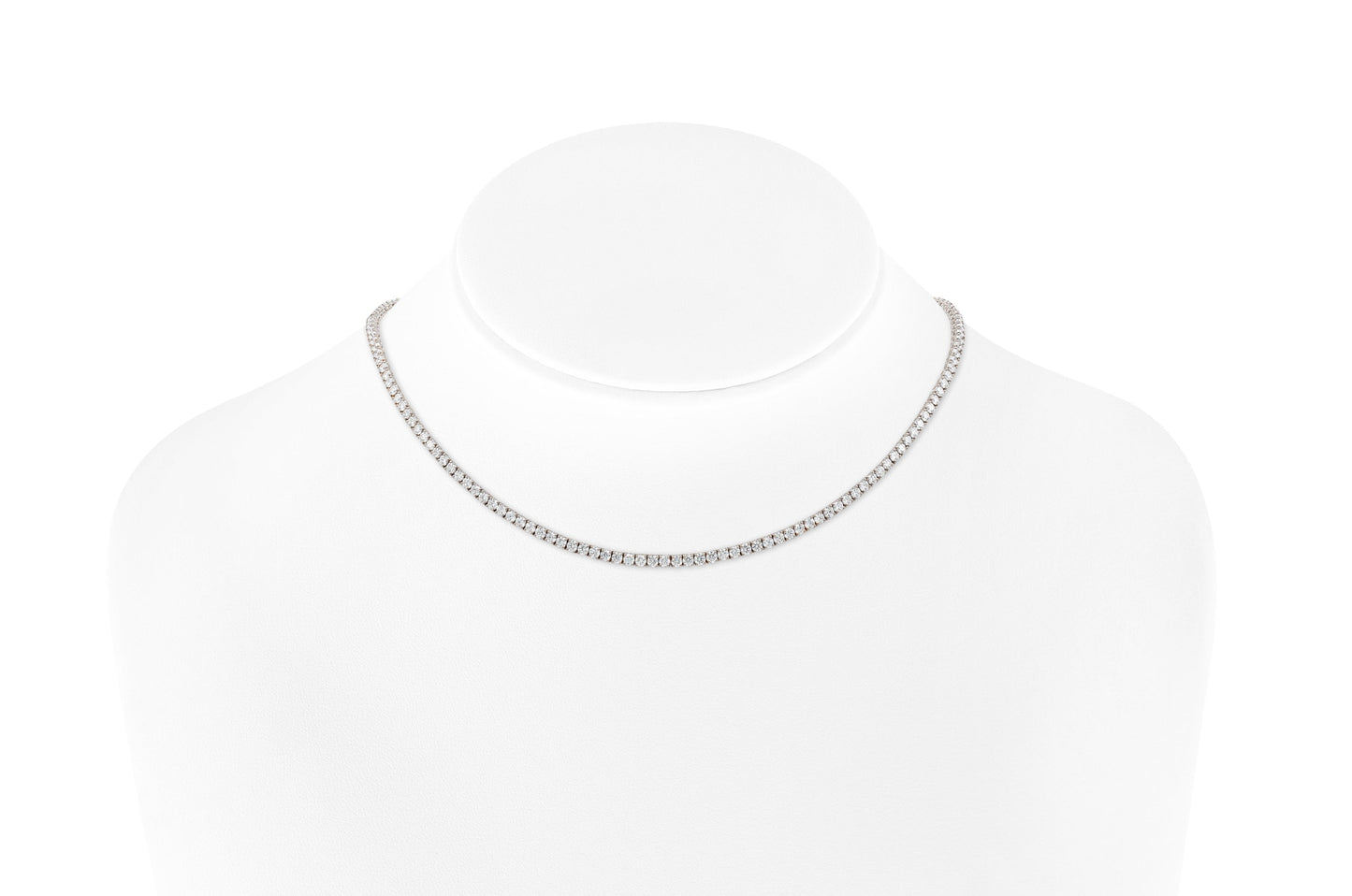 18K White Gold Classic Tennis Necklace