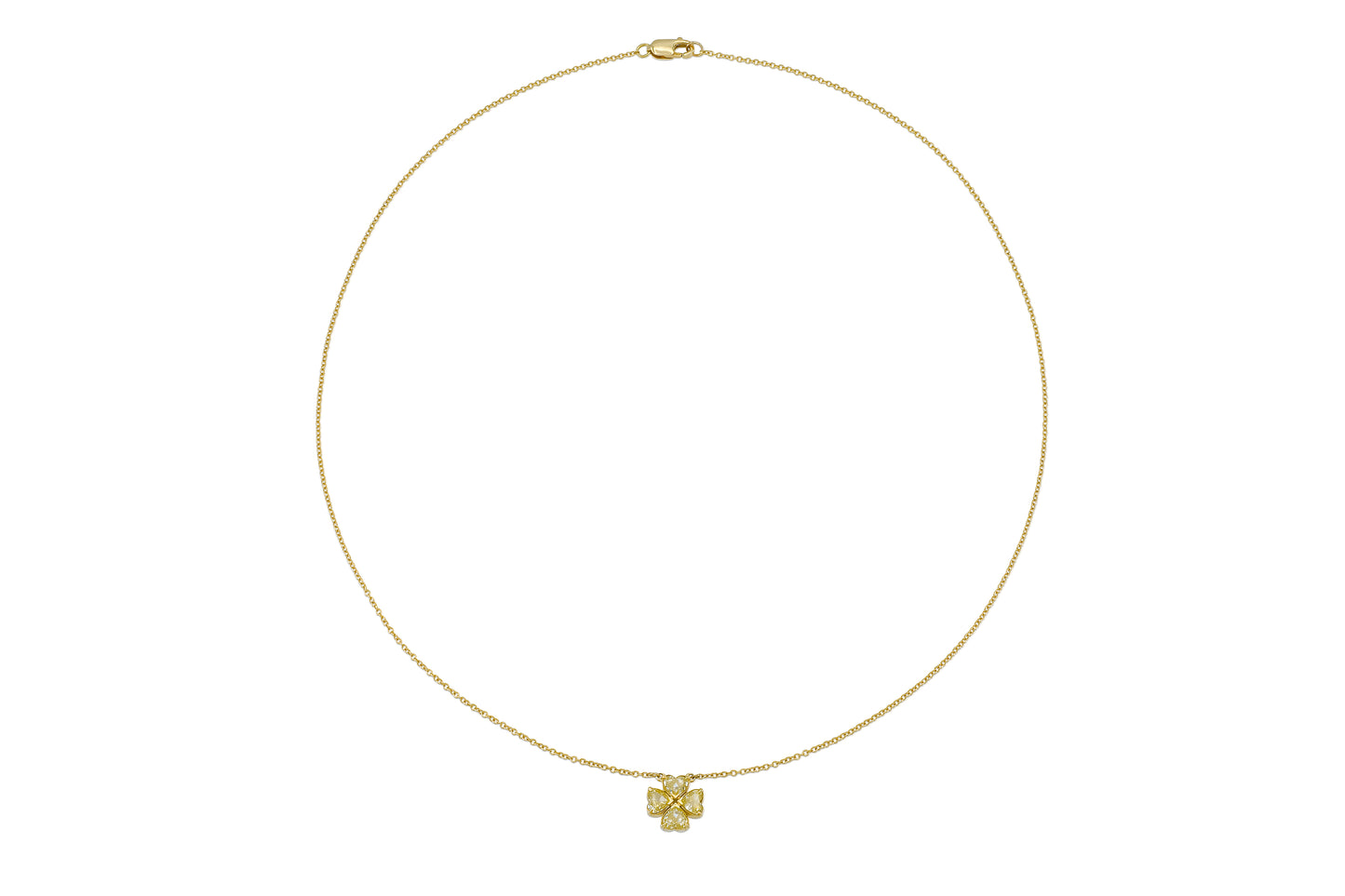 18K Yellow Gold Fancy Intense Yellow Diamonds Heartinity MM
