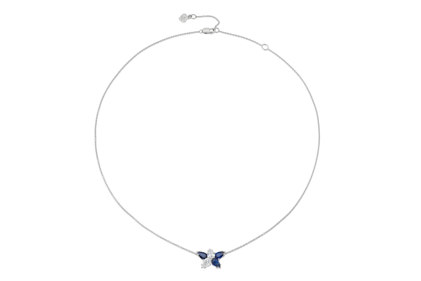 18K White Gold Diamond & Royal Blue Sapphire Constellation Pendant