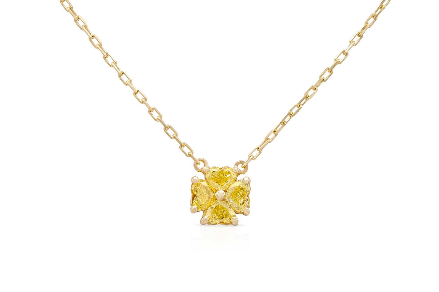 18K YG Petit Heartinity Intense Yellow Diamond Pendant