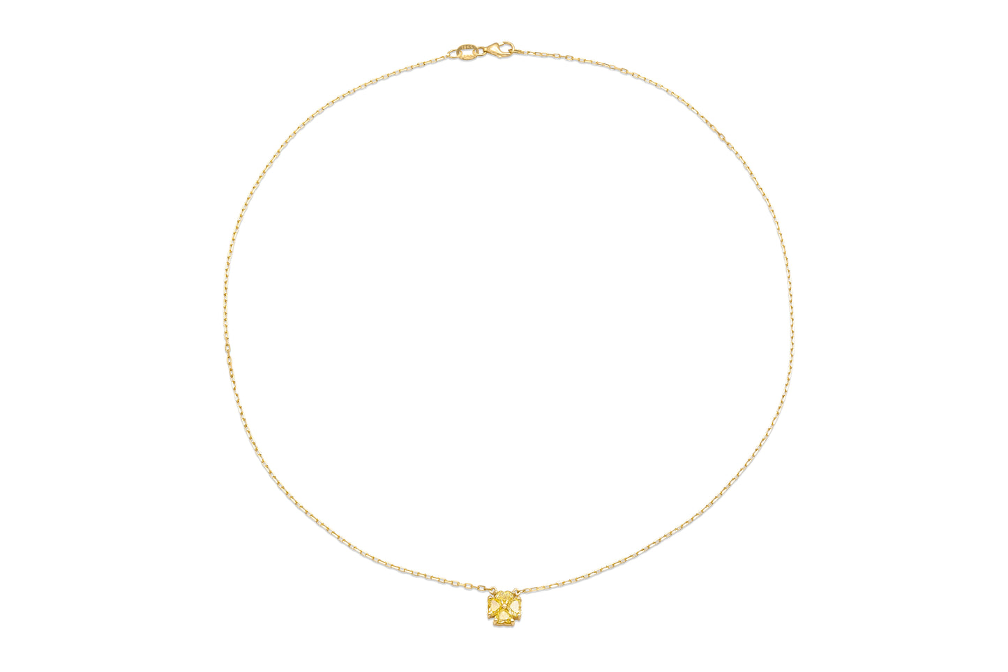 18K YG Petit Heartinity Intense Yellow Diamond Pendant
