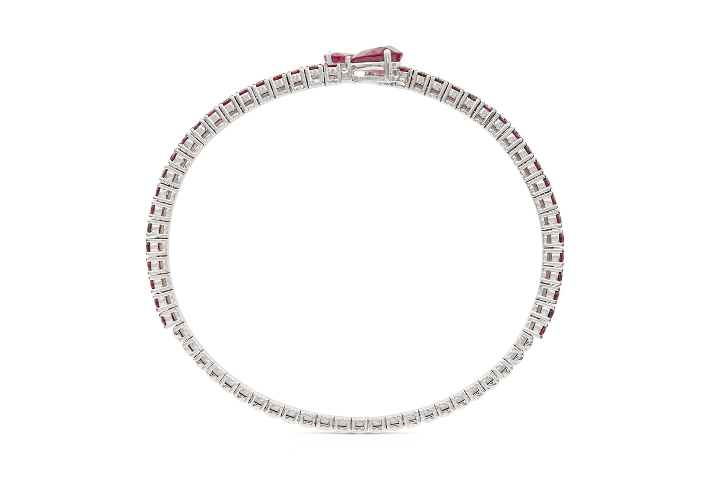 18K WG Flexible Bangle with Rubies