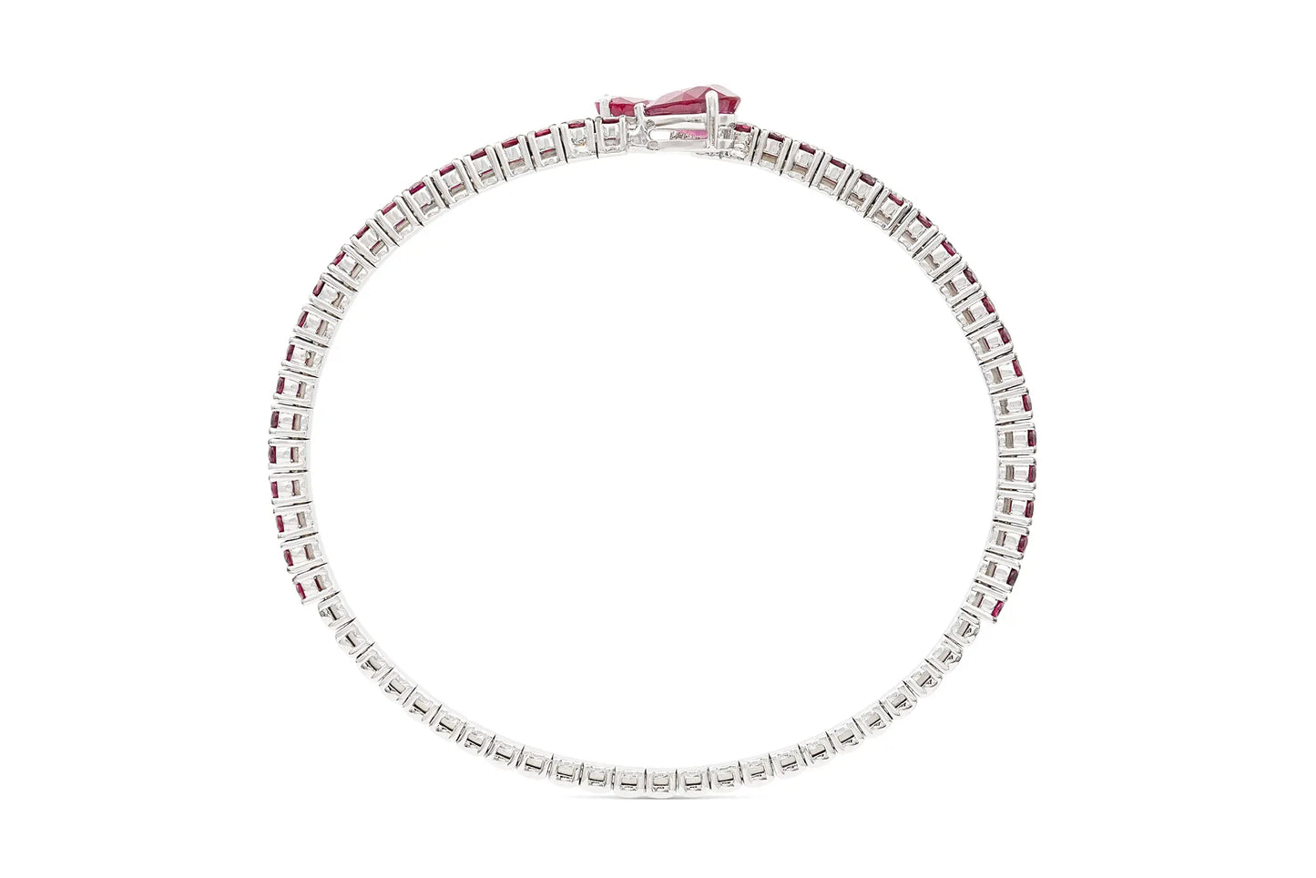 18K WG Flexible Bangle with Rubies
