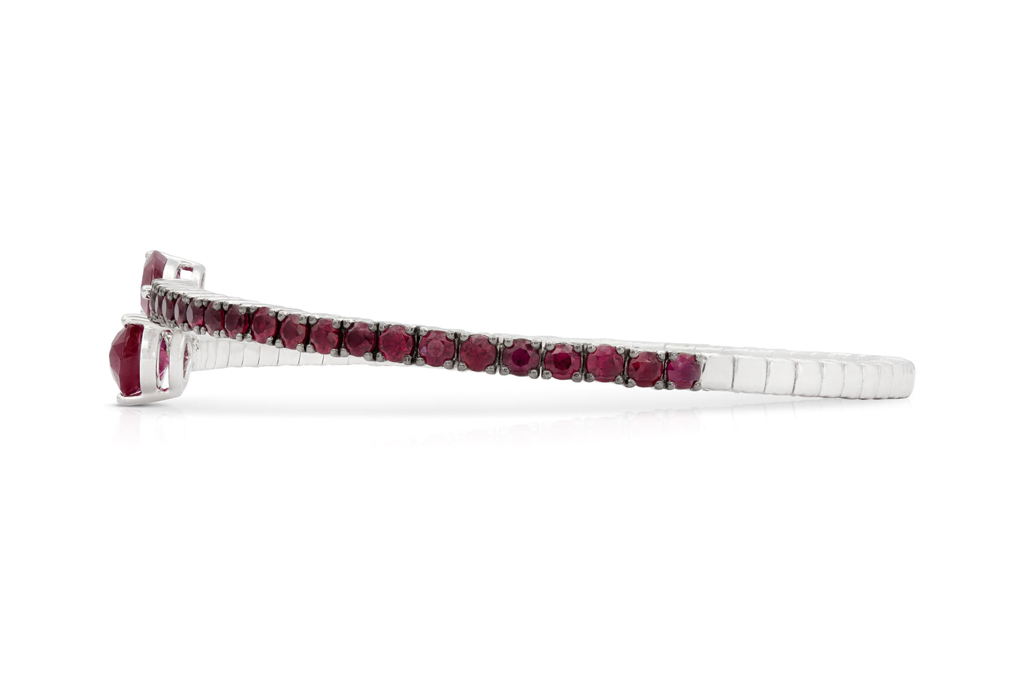 18K WG Flexible Bangle with Rubies