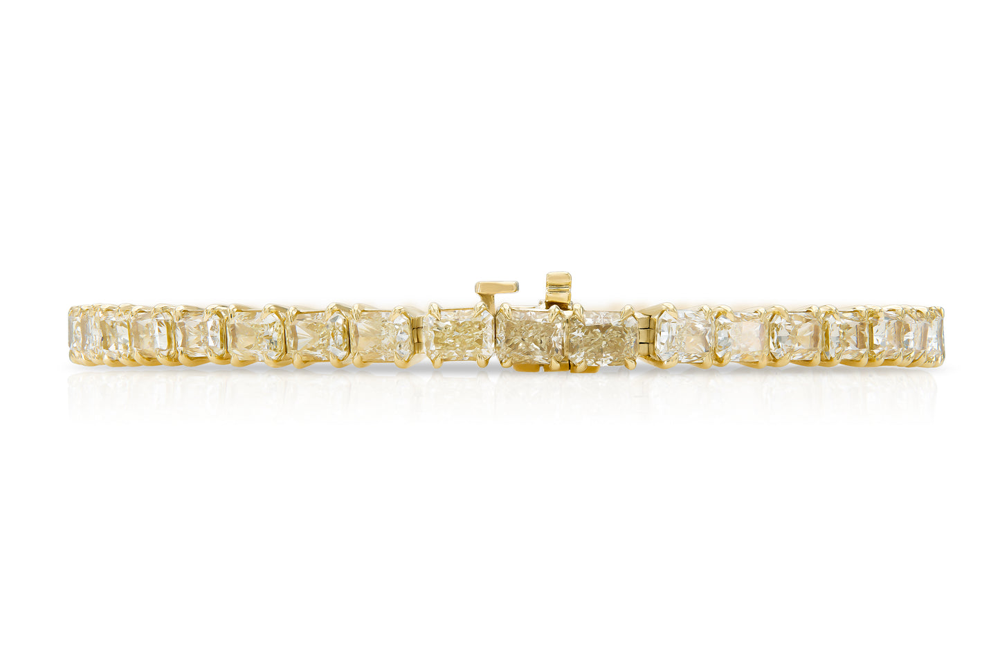 18K Yellow Gold Yellow Diamond Bracelet Tw. 15.11 carat