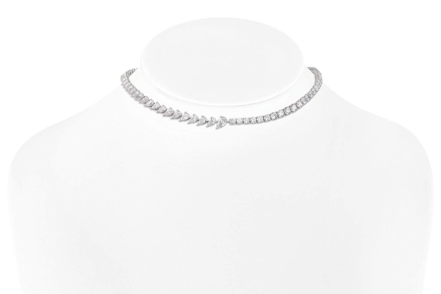 18K White Gold Diamond Choker
