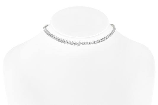 18K White Gold Diamond Choker