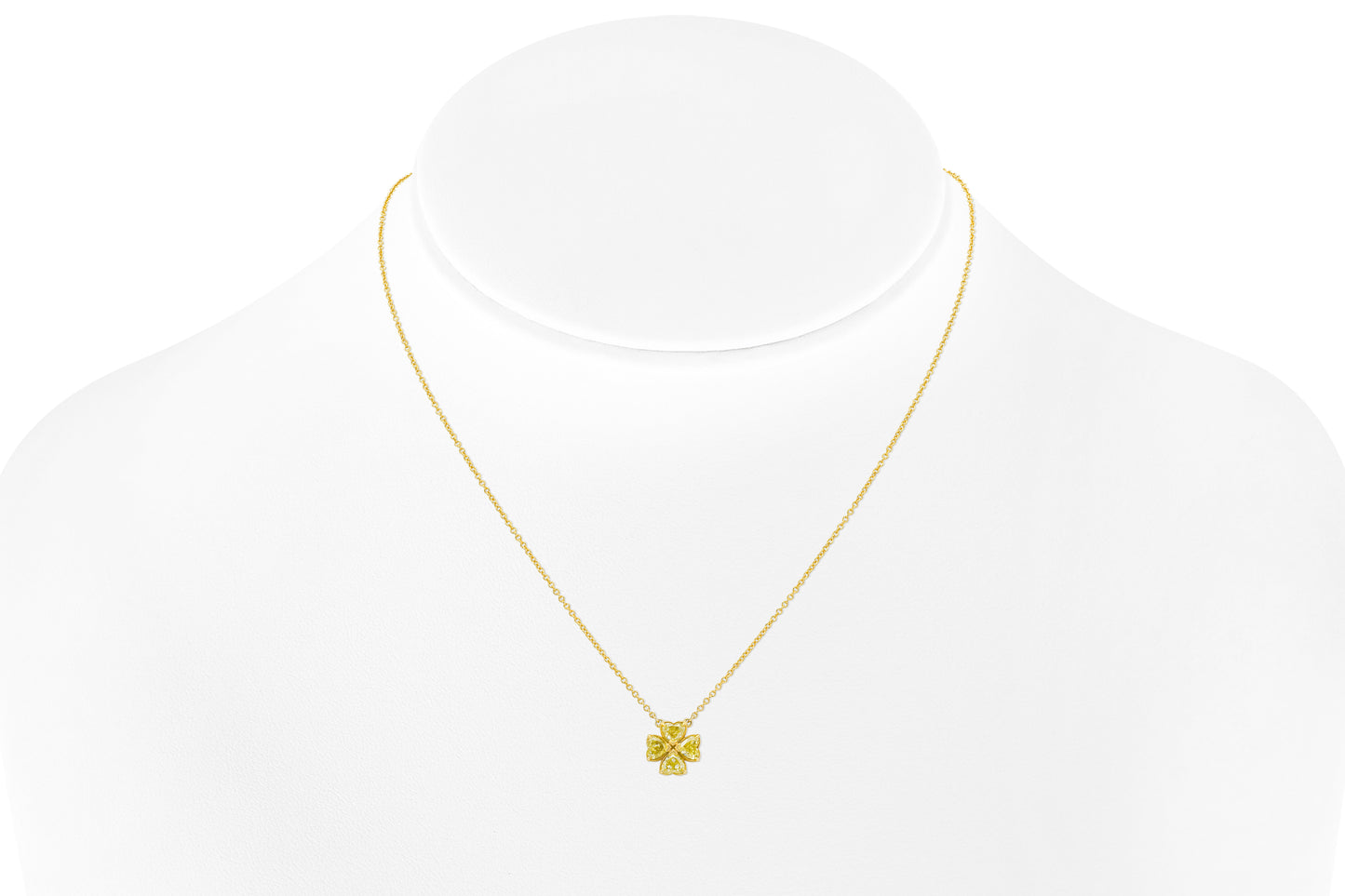 18K Yellow Gold Fancy Intense Yellow Diamonds Heartinity MM