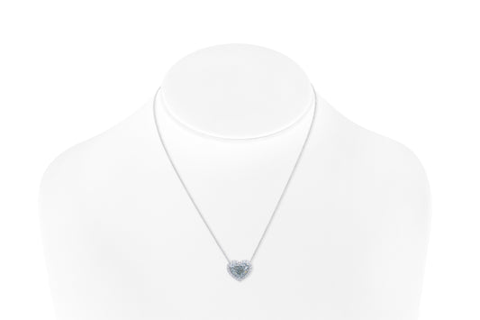 Natural Heart Shape Fancy Diamond Pendant