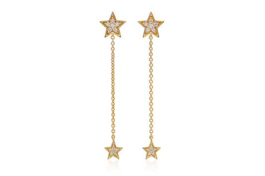 18K Yellow Gold Yuliia Star Earrings