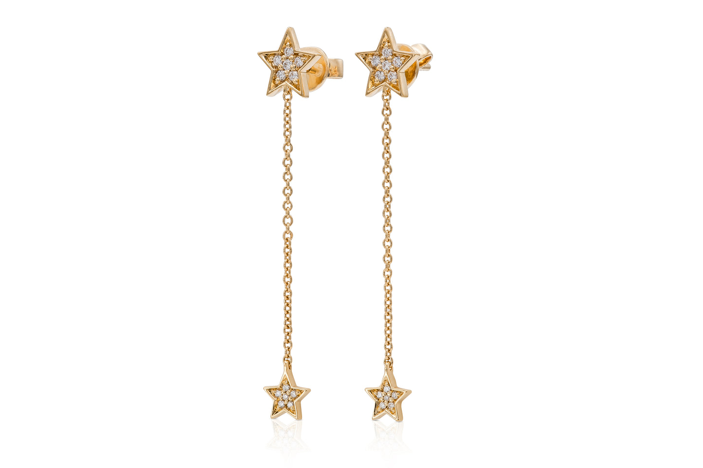 18K Yellow Gold Yuliia Star Earrings
