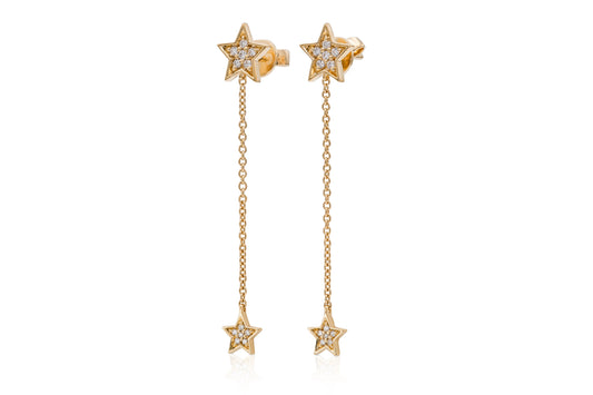 18K Yellow Gold Yuliia Star Earrings
