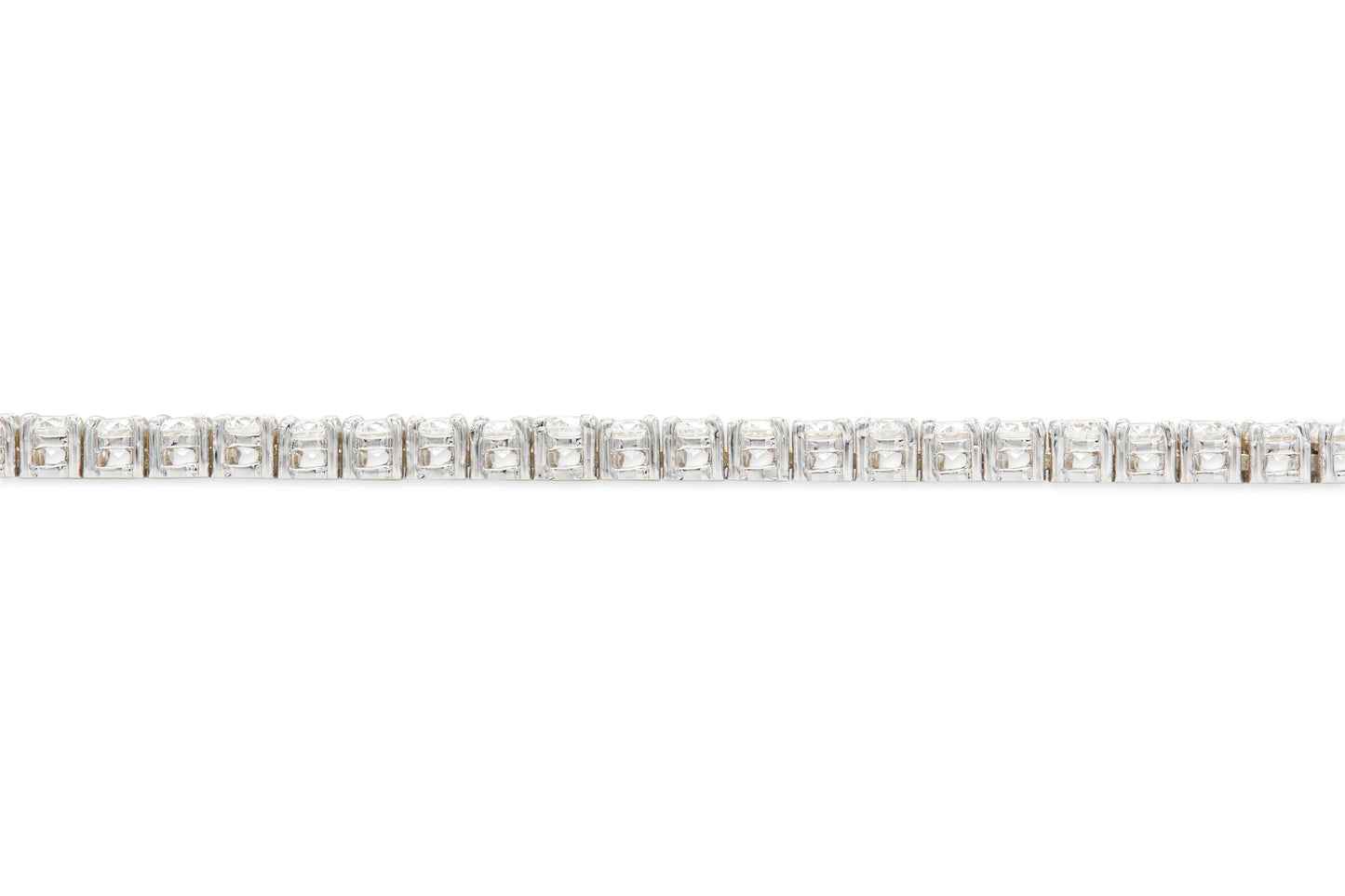 18K White Gold Classic Tennis Necklace