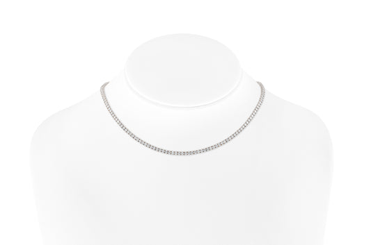 18K White Gold Classic Tennis Necklace