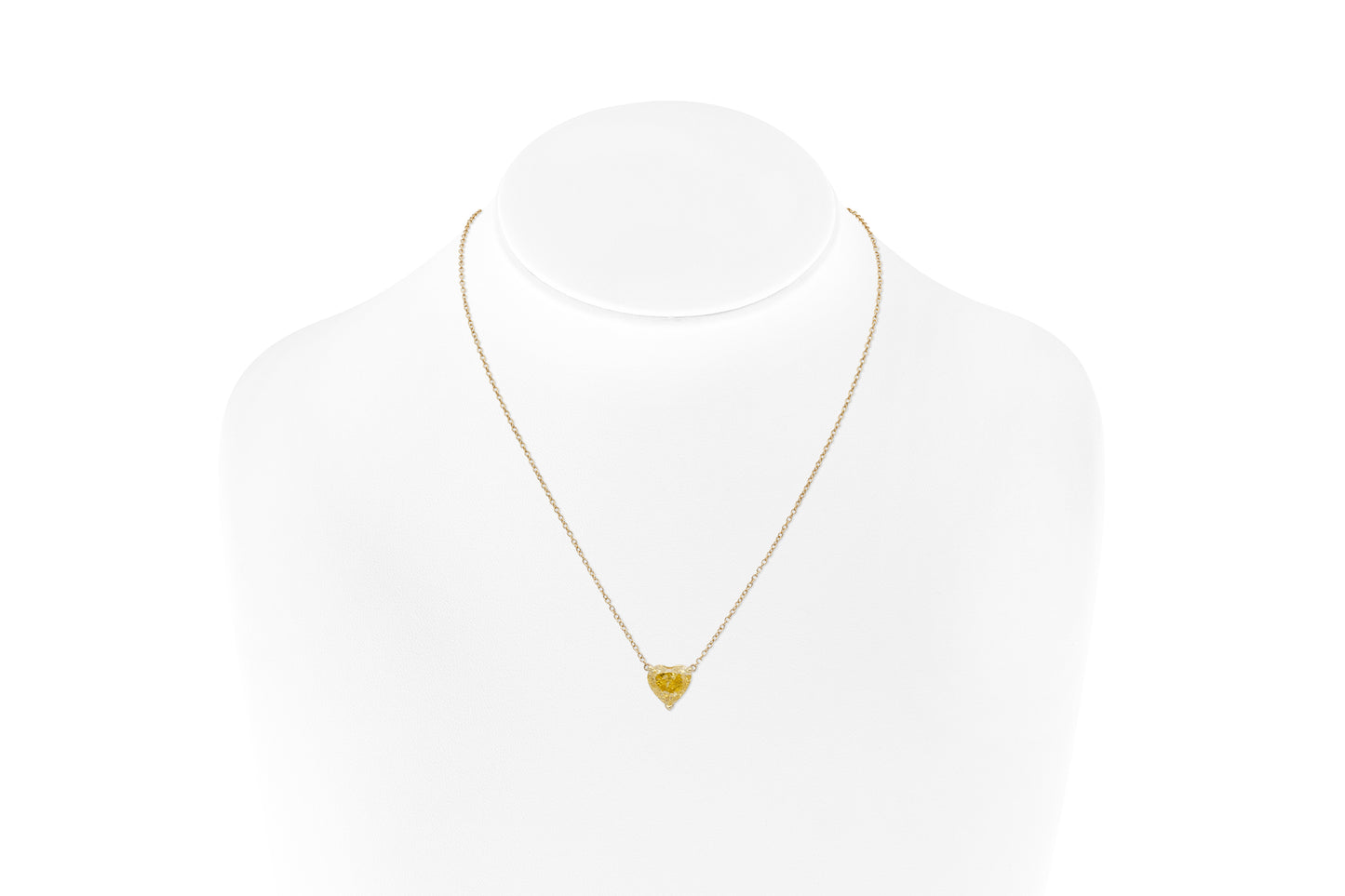 18K Yellow Gold Fancy Vivid Yellow Diamond Pendant