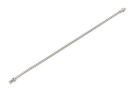 18K White Gold Diamond Tennis Bracelet Tw. 2.98 carat