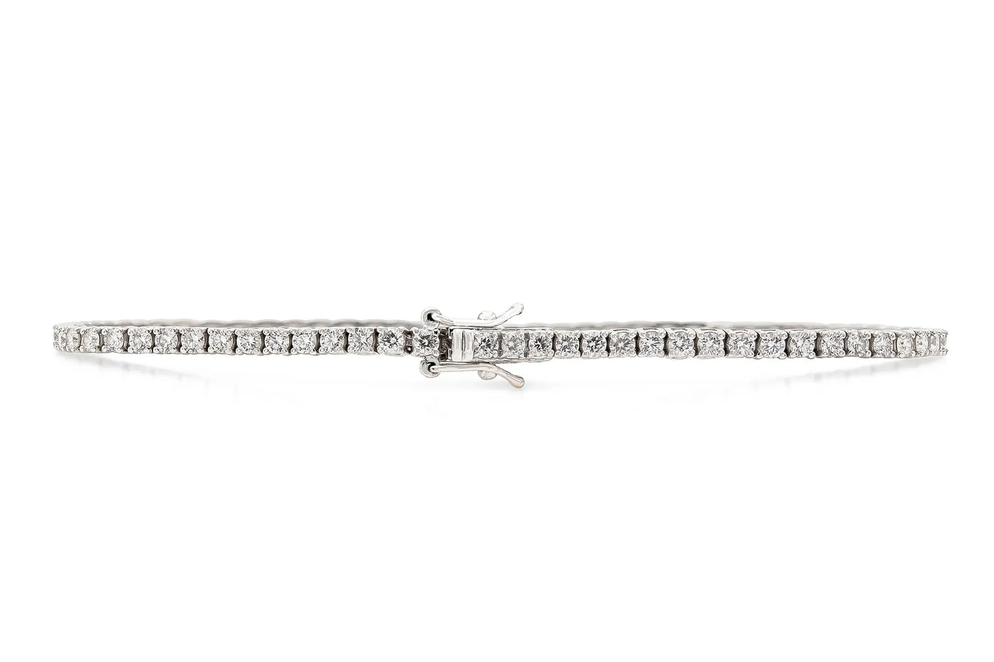 18K White Gold Diamond Tennis Bracelet Tw. 2.98 carat