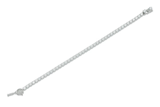 18K White Tennis Bracelet Tw. 6.19 carat