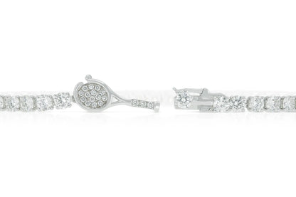 18K White Tennis Bracelet Tw. 6.19 carat