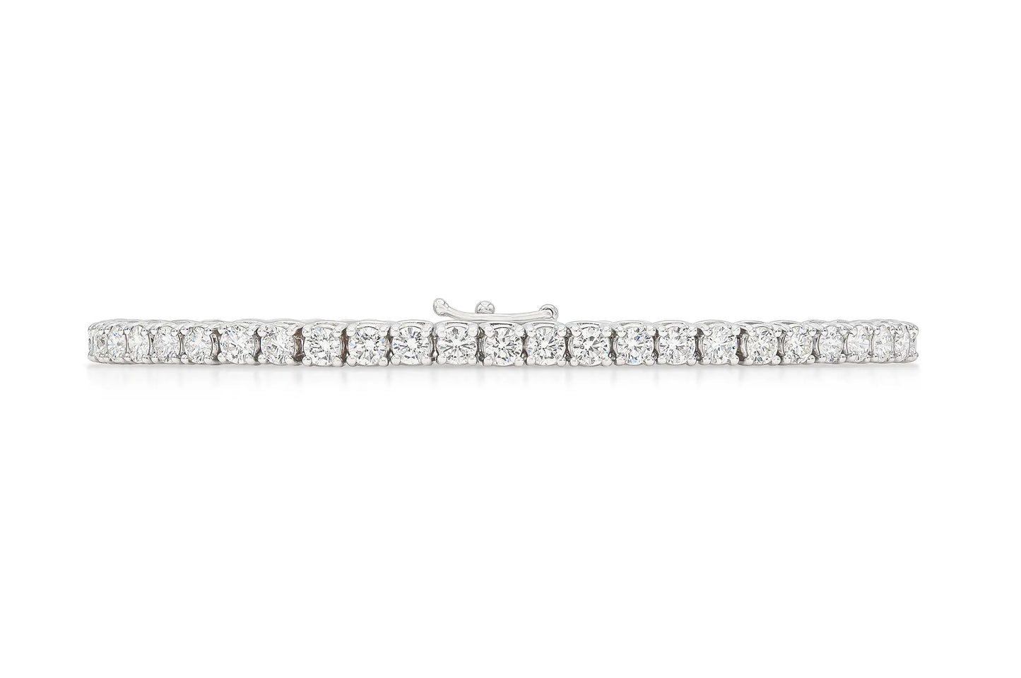 18K White Gold Tennis Bracelet Tw. 4.60 carat
