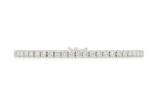 18K White Gold Tennis Bracelet Tw. 4.60 carat