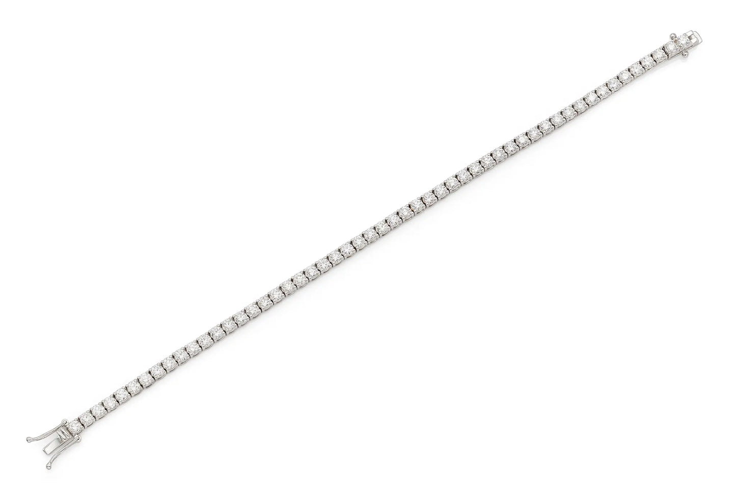 18K White Gold Tennis Bracelet Tw. 4.60 carat