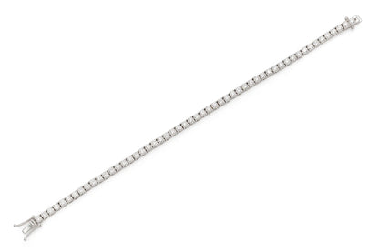 18K White Gold Tennis Bracelet Tw. 4.60 carat