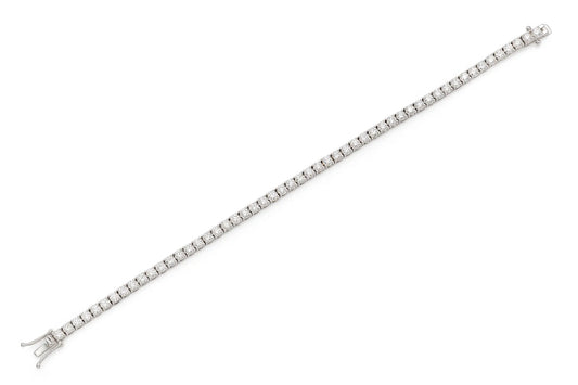 18K White Gold Tennis Bracelet Tw. 4.60 carat