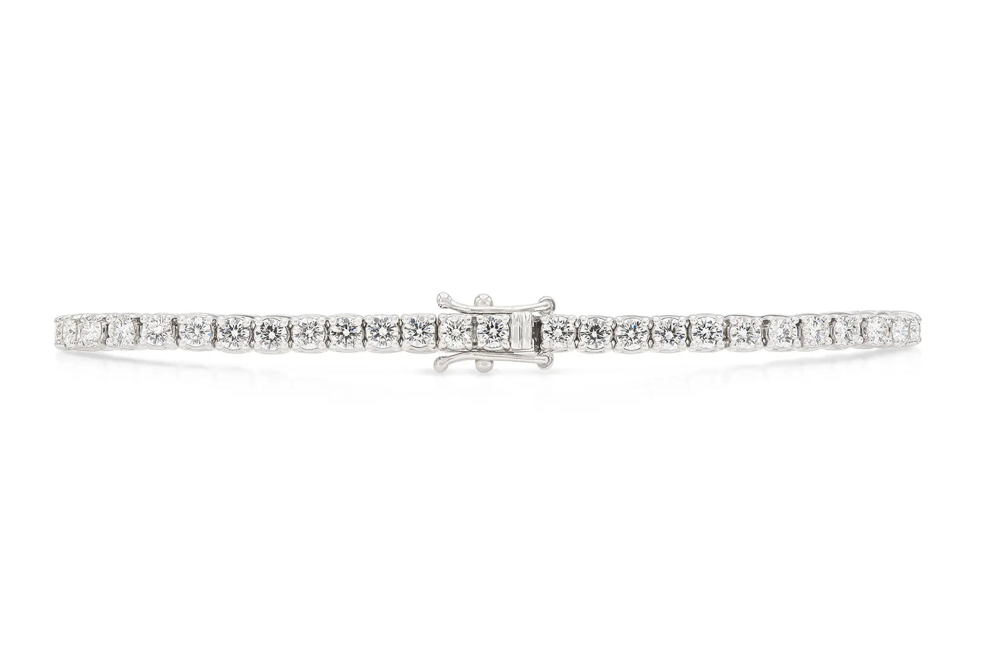 18K White Gold Tennis Bracelet Tw. 4.60 carat