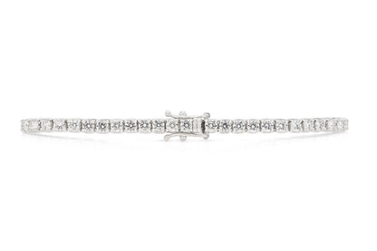 18K White Gold Tennis Bracelet Tw. 4.60 carat