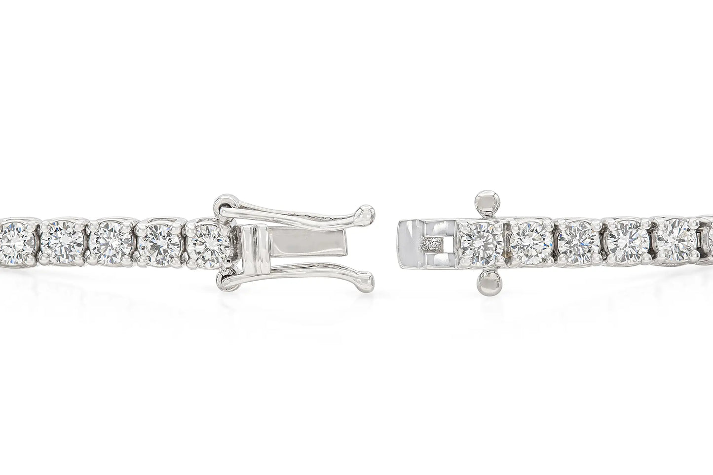 18K White Gold Tennis Bracelet Tw. 4.60 carat