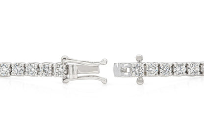 18K White Gold Tennis Bracelet Tw. 4.60 carat