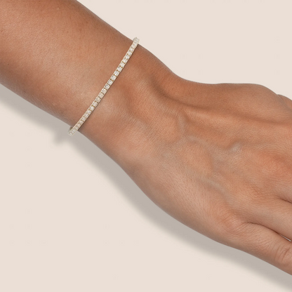 18K Yellow Gold Tennis Bracelet DTw. 2.39ct