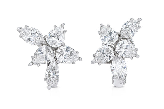 Platinum Diamond Ethereal Constellation Earrings DTw. 4.02 carat