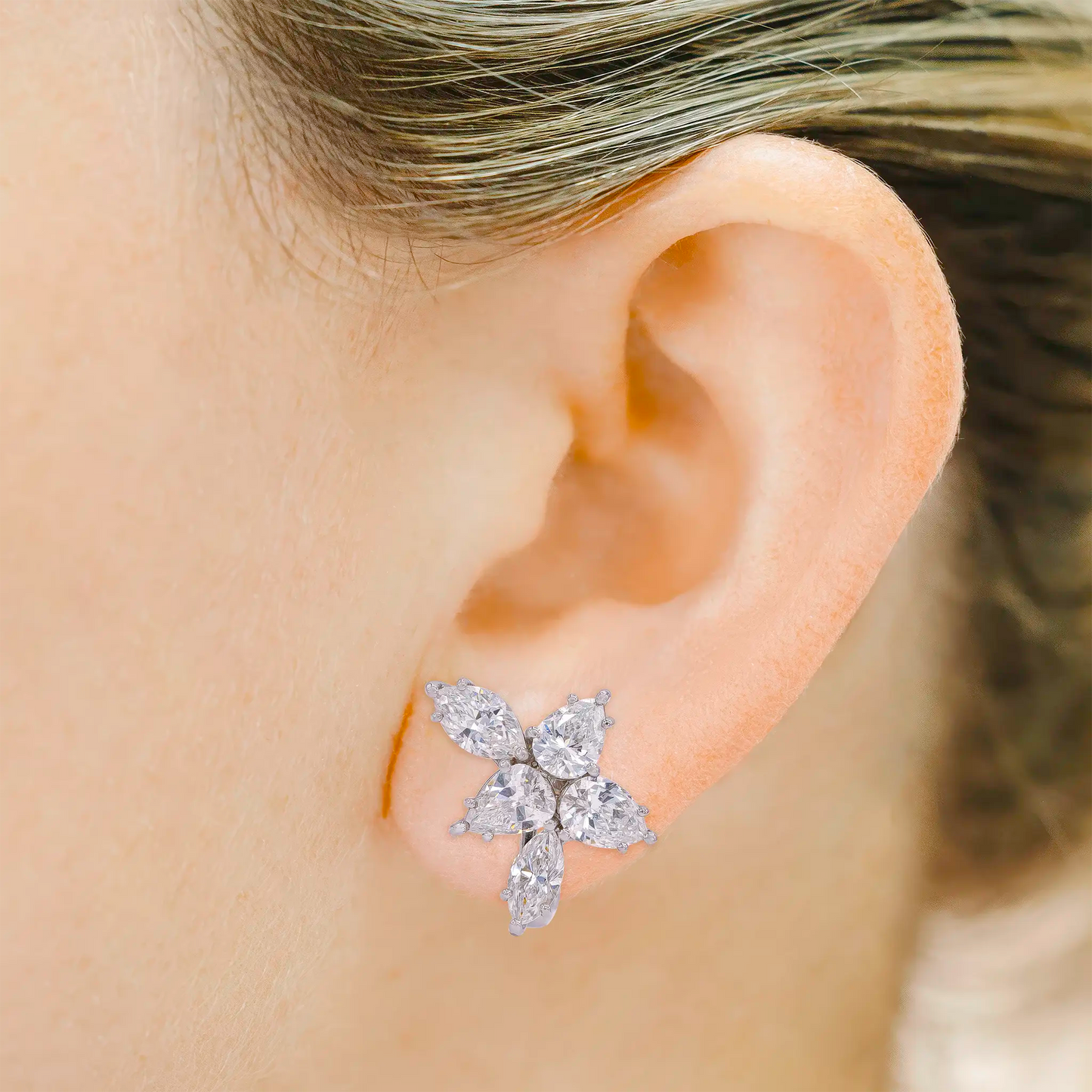 Platinum Diamond Ethereal Constellation Earrings DTw. 4.02 carat