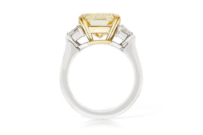 Platinum & 18K Yellow Gold 3 carat Fancy Yellow Diamond Ring