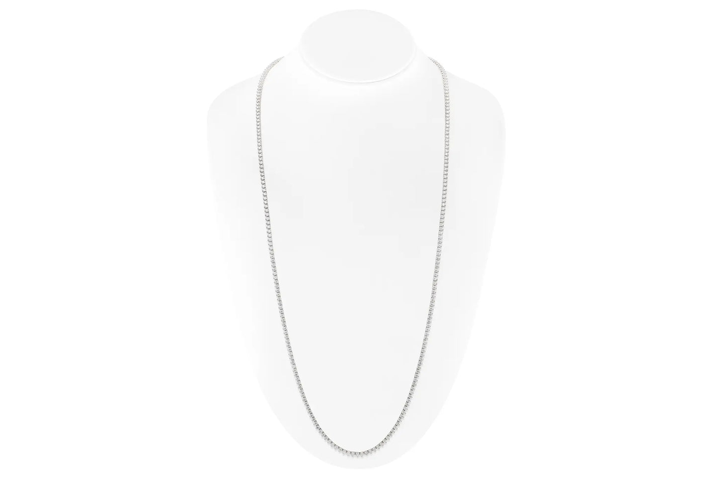 18K White Gold Opera Necklace Tw. 14.76 carat