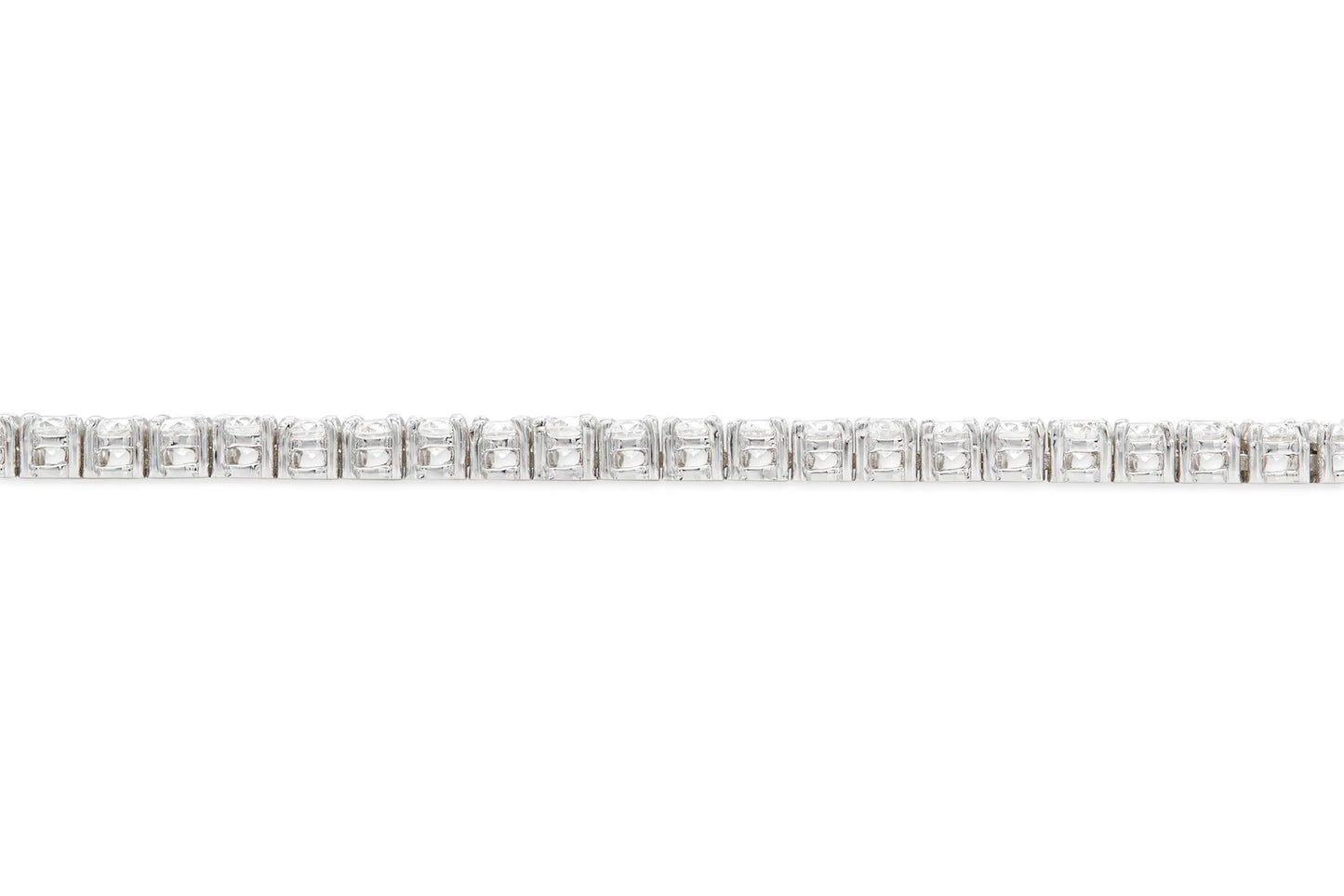 18K White Gold Tennis Necklace Tw. 10.84 carat