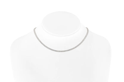 18K White Gold Tennis Necklace Tw. 10.84 carat