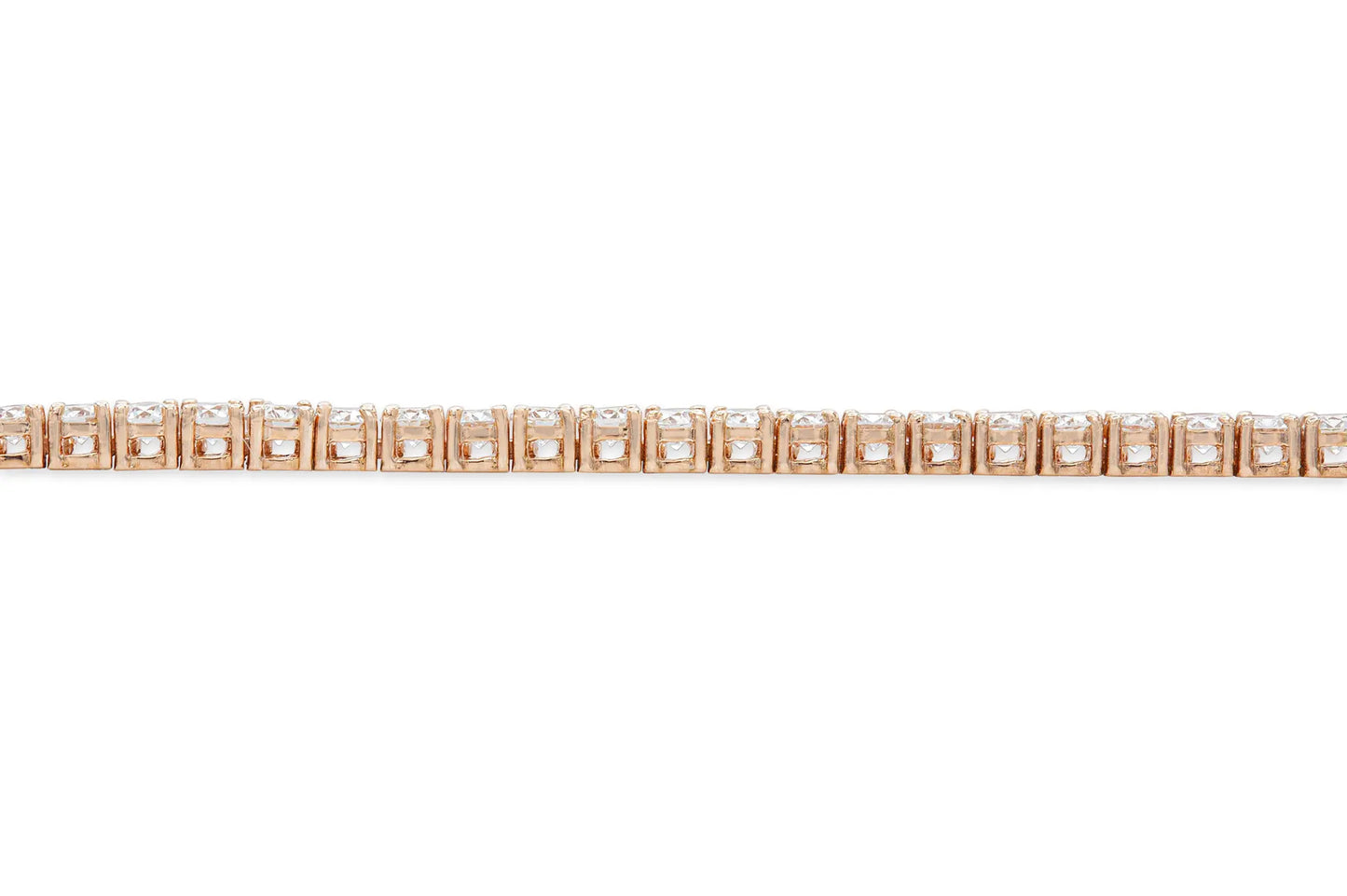 18K Rose Gold Diamond Tennis Necklace DTw. 5.20 carat